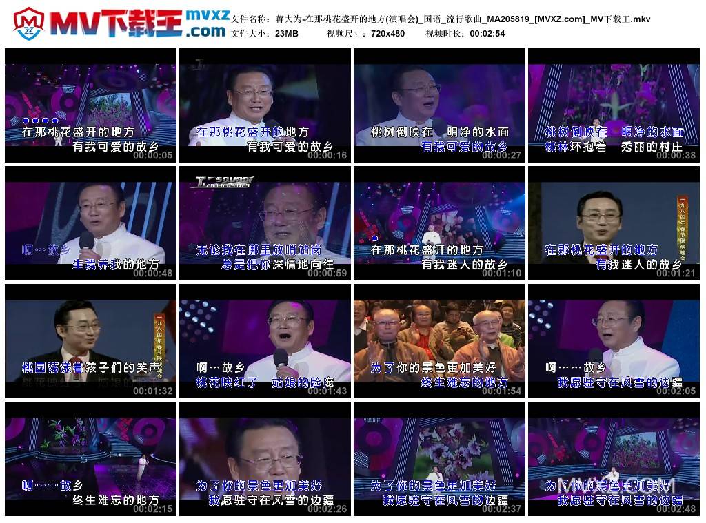 蒋大为-在那桃花盛开的地方(演唱会)_国语_流行歌曲_MA205819